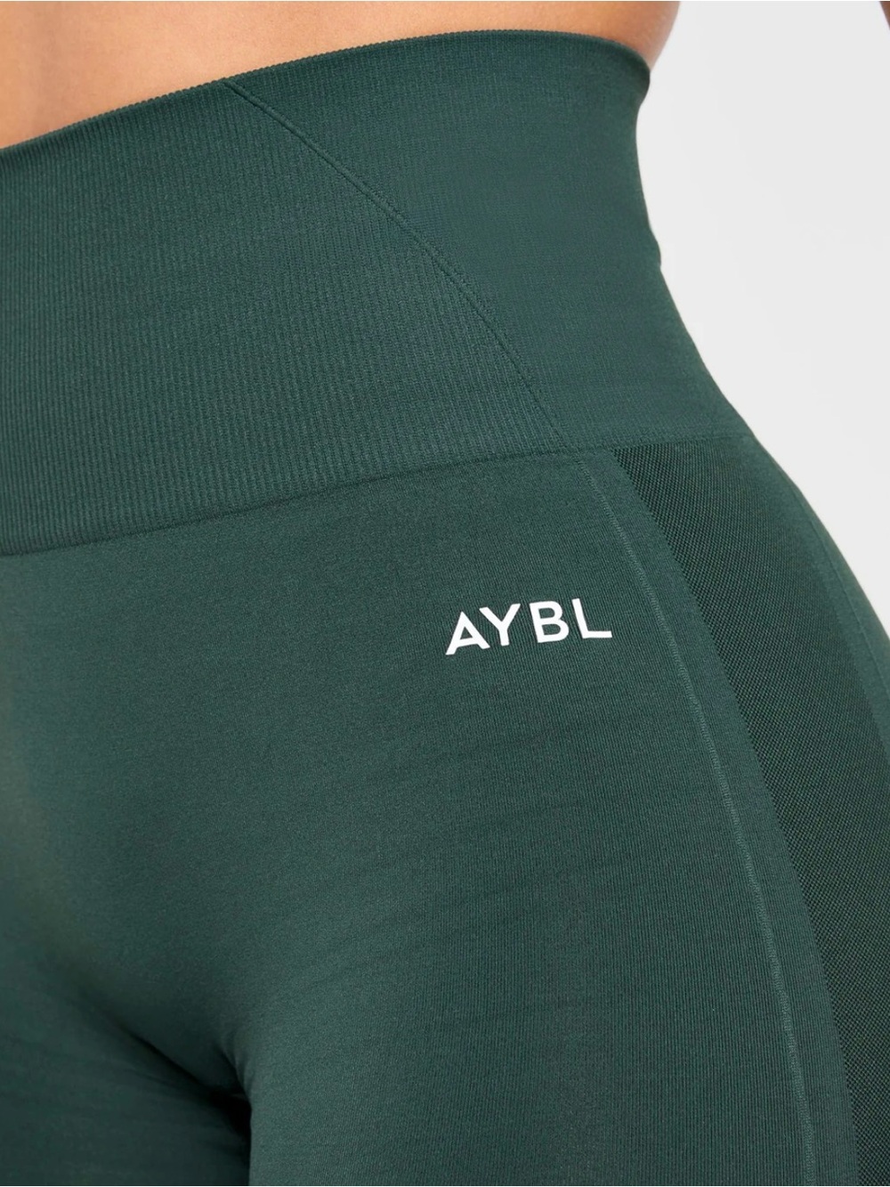 AYBL Green High-Waist Women’s Leggings with Logo - Picture 3 of 8